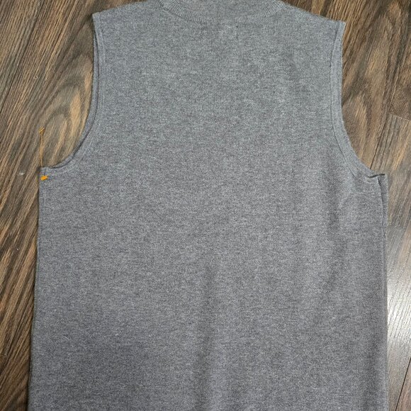 MARLED Gray & Silver Sequin Mock Turtleneck Sweater Vest NWOT/SIZE M/L - Picture 2 of 5